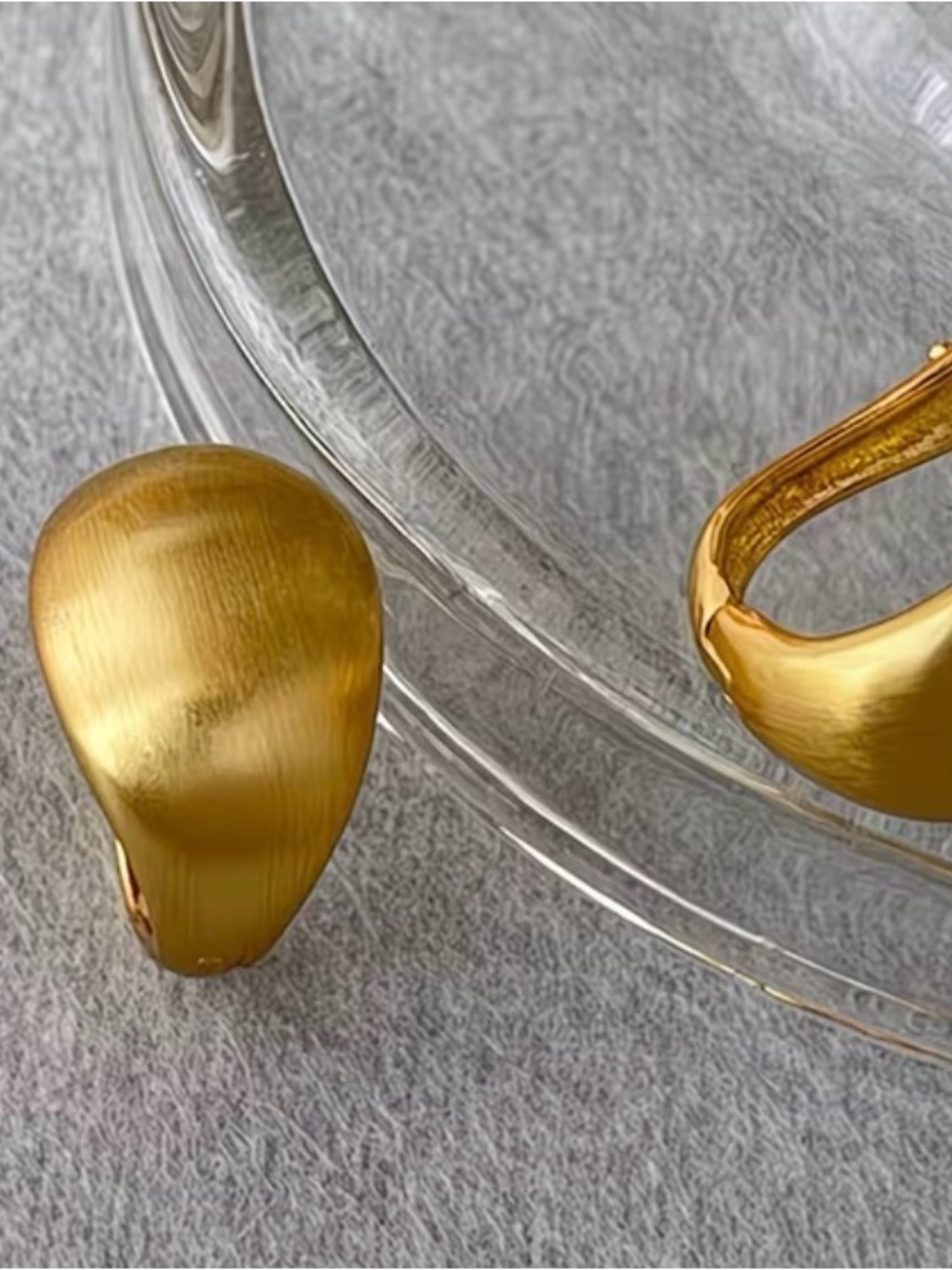 Gold Teardrop Clip-On Earrings